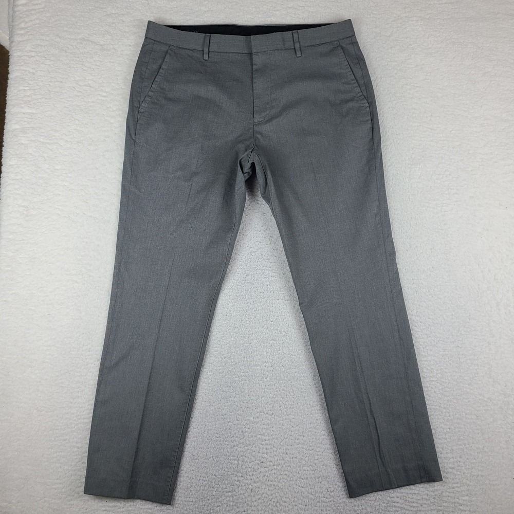 BONOBOS Pants Mens 35x32 Gray Friday Athletic Taper Fit Dress Chino